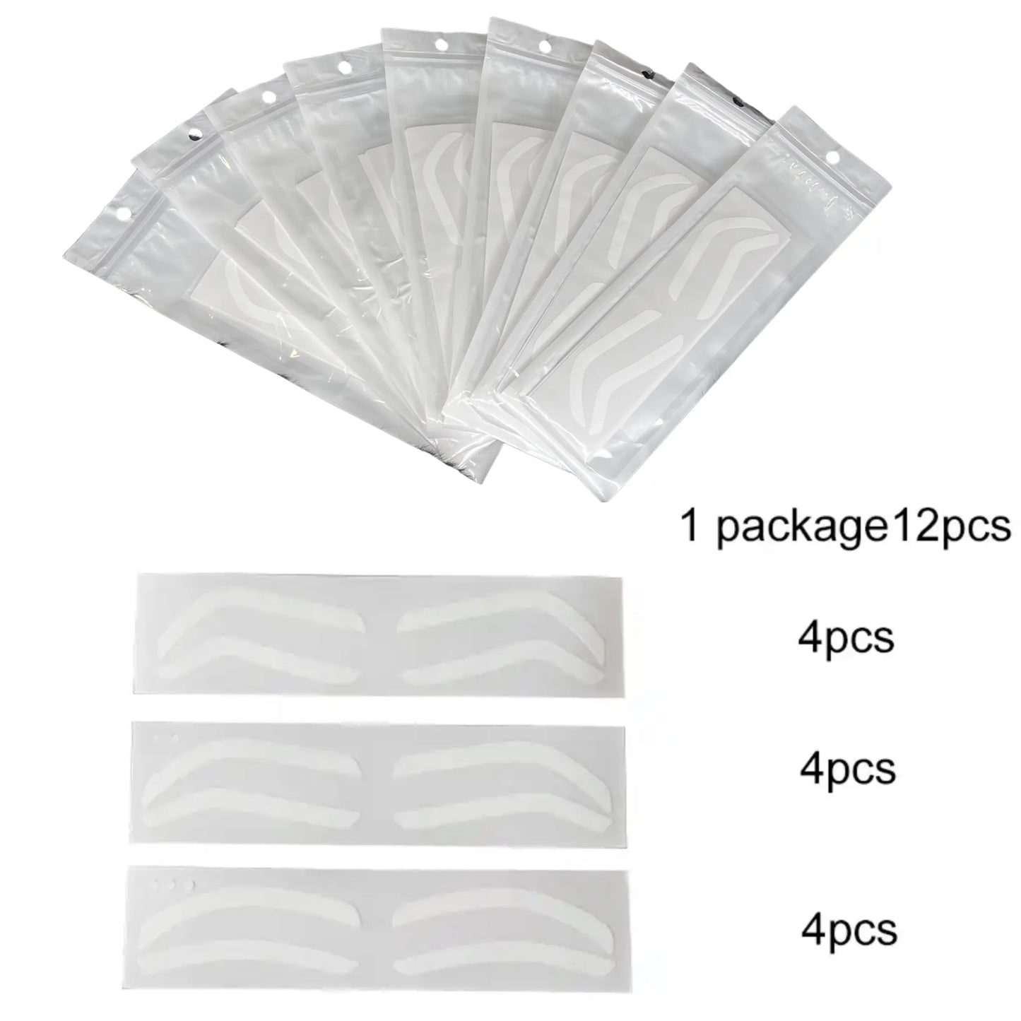 Brow shape tape, brow shaping stickers, Eyebrow mapping tape, brow mapping tape.