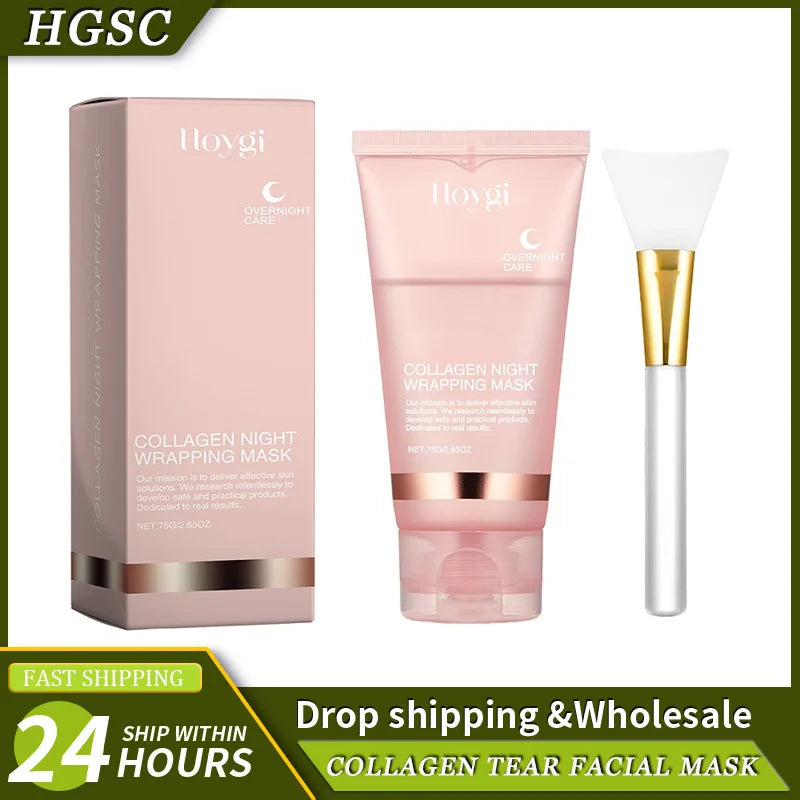 75ml Collagen Mask Baby Collagen Glow Mask Collagen Peel Off Mask Korean Face Mask Make Glowy Skin Skin Elasticity Firming Wrink, Nisha Nashea LLC