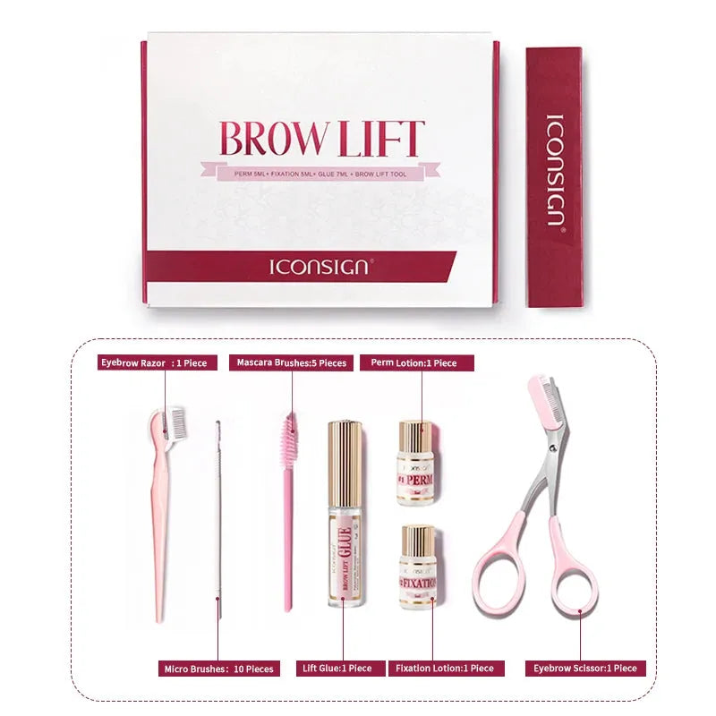 DIY Brow Perm Eyebrow Lamination 45-60 Days ICONSIGN Professional Brow Perming Set Beauty Makeup Tools Home Use, Nisha Nashea LLC