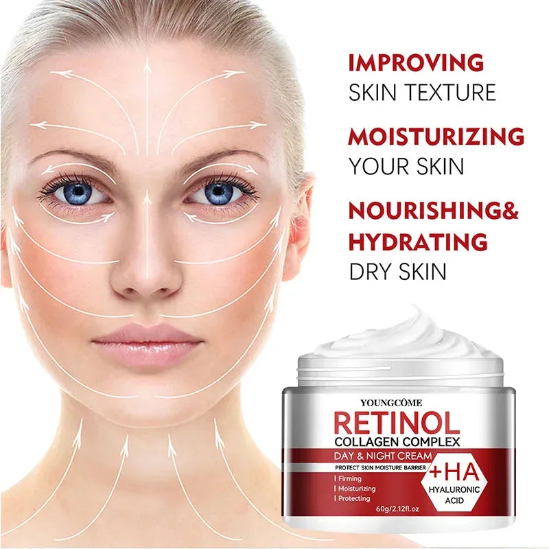 Retinol Collagen Facial Care Moisturizing Cream deeply nourishes Suitable for dry and rough skin, Aging Face Cream Moisturizing, Nisha Nashea LLC