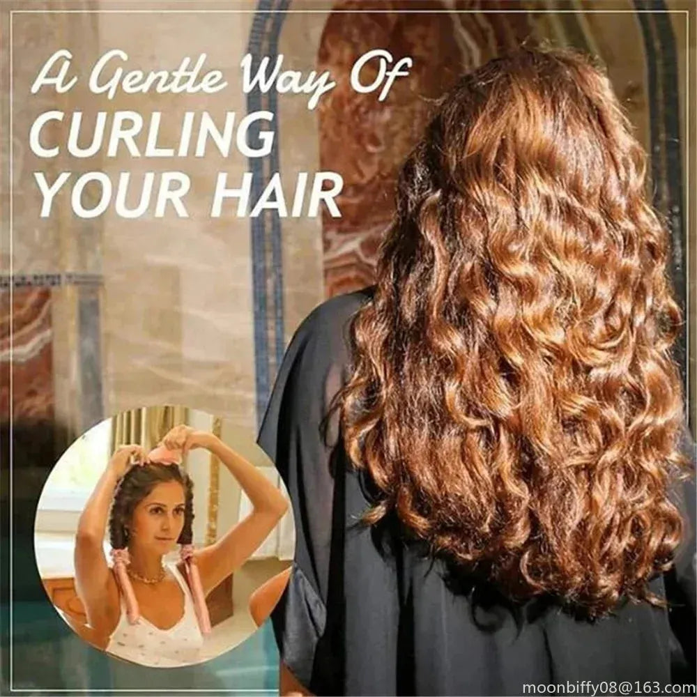 Heatless Curling Rod Headband No Heat Silk Curls Ribbon Hair Rollers Sleeping Soft Headband Lazy Hair Curlers Hair Styling Tools, Nisha Nashea LLC