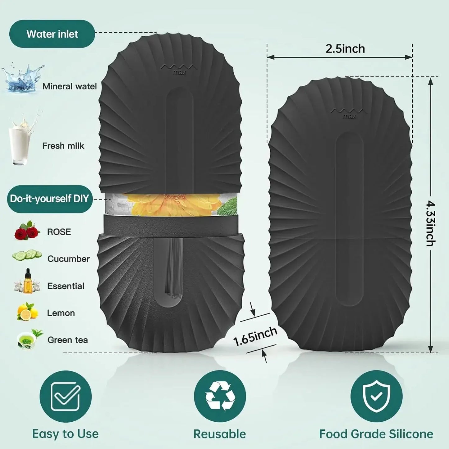 Silicone Ice Face Roller Contour Shrink Pores Remove Dark Circles Massage Skin Beauty Facial Roller for Eyes Neck Skin Care Tool, Nisha Nashea LLC