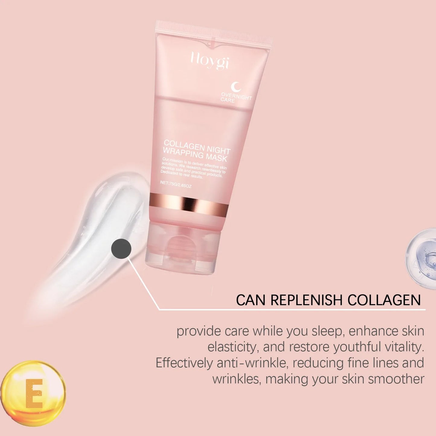 75ml Collagen Mask Baby Collagen Glow Mask Collagen Peel Off Mask Korean Face Mask Make Glowy Skin Skin Elasticity Firming Wrink, Nisha Nashea LLC