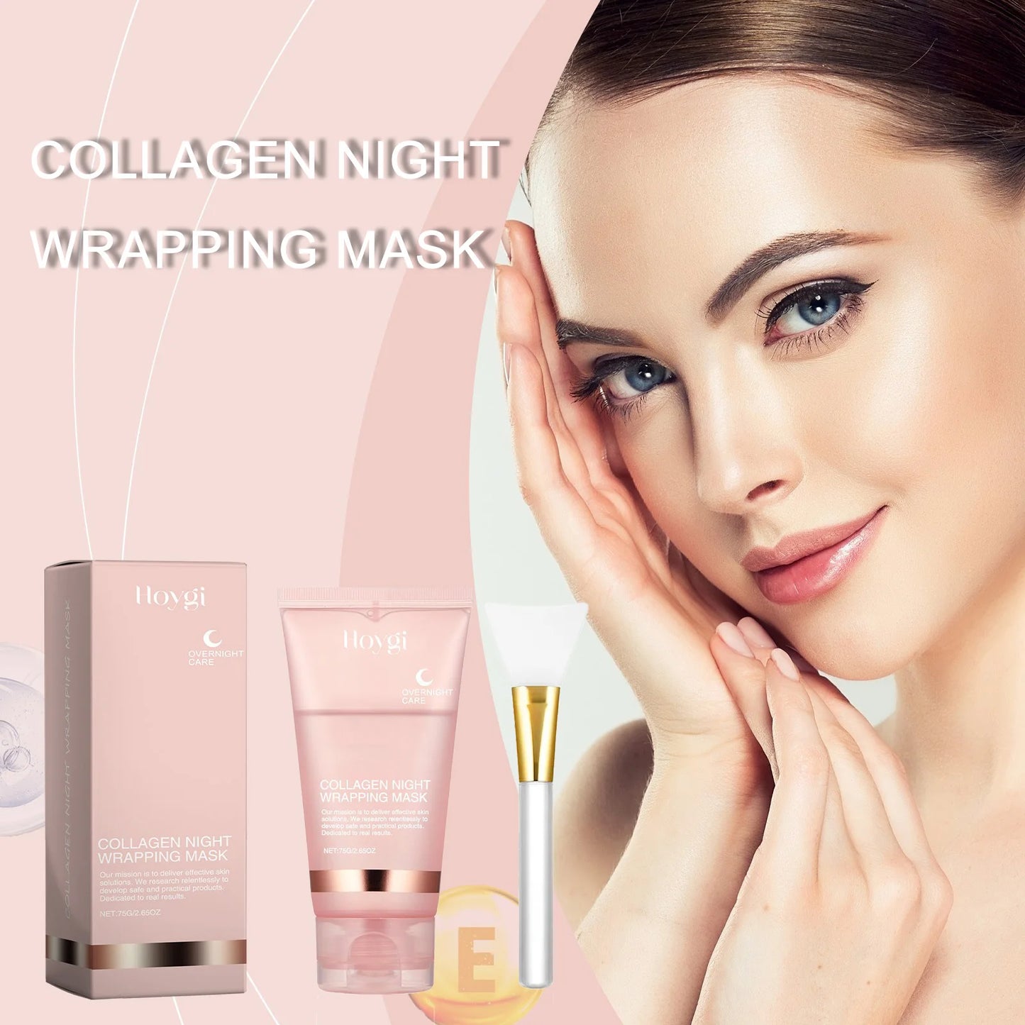 75ml Collagen Mask Baby Collagen Glow Mask Collagen Peel Off Mask Korean Face Mask Make Glowy Skin Skin Elasticity Firming Wrink, Nisha Nashea LLC