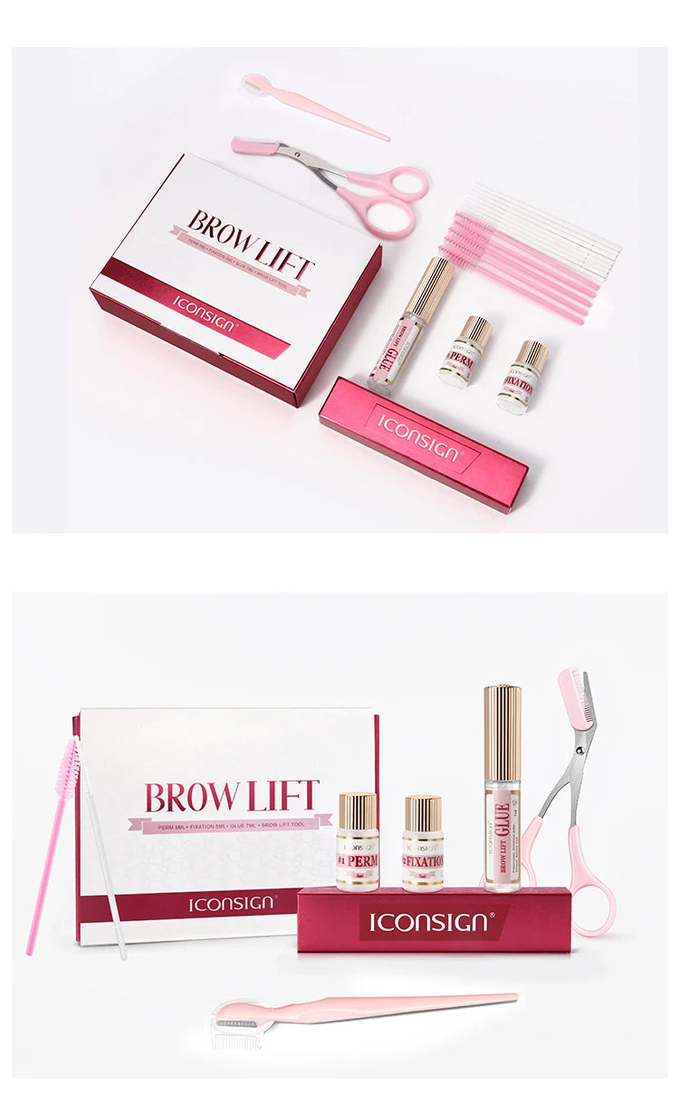 DIY Brow Perm Eyebrow Lamination 45-60 Days ICONSIGN Professional Brow Perming Set Beauty Makeup Tools Home Use, Nisha Nashea LLC