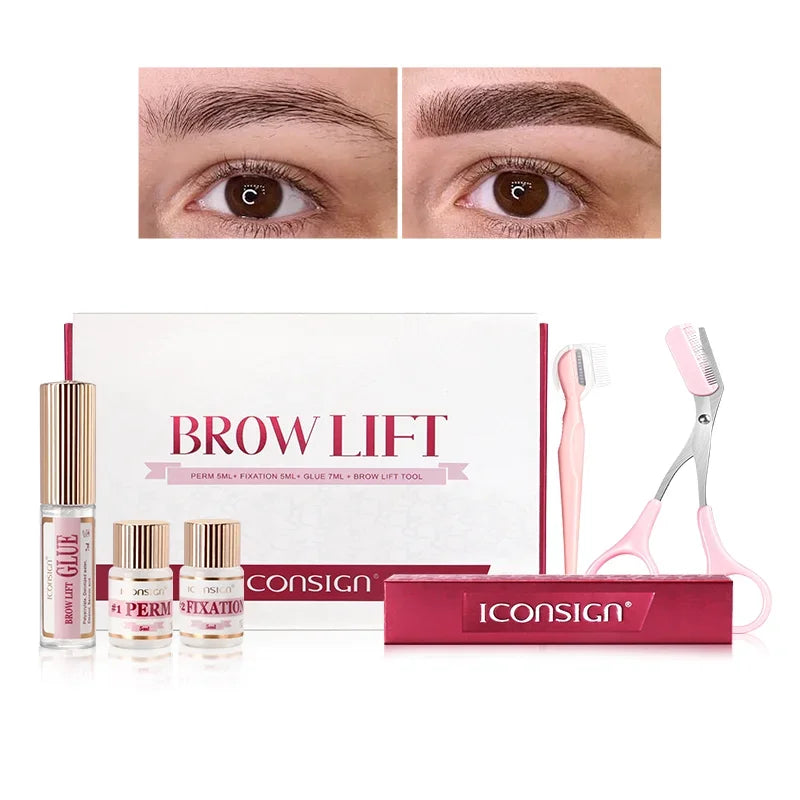 DIY Brow Perm Eyebrow Lamination 45-60 Days ICONSIGN Professional Brow Perming Set Beauty Makeup Tools Home Use, Nisha Nashea LLC