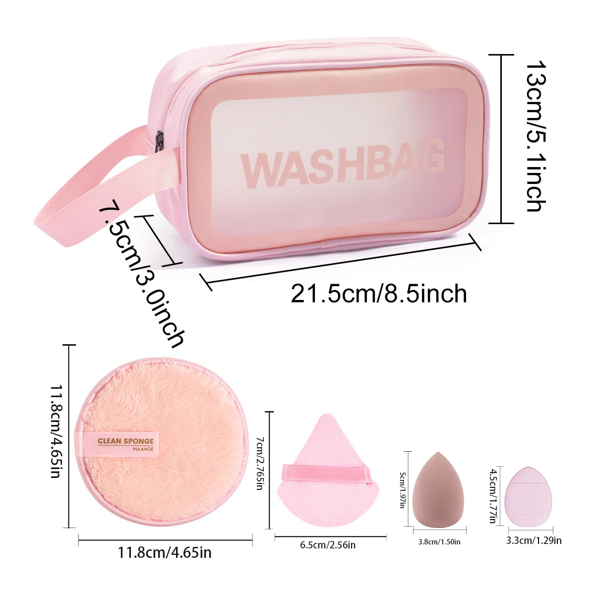 MAANGE 27pcs Makeup Tools Kit 20pcs Foundation Contour Blush Brush Set with Triangle Powder Puff Makeup Remover Puff Travel Bag, Nisha Nashea LLC