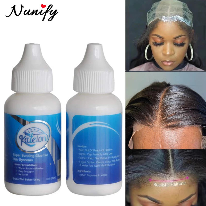 Lace Front Wig Glue Extreme Hold Waterproof 38ml Super Bonding Adhesive Glue For Wig 1.3Oz, Nisha Nashea LLC