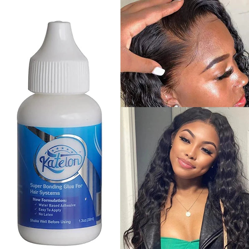 Lace Front Wig Glue Extreme Hold Waterproof 38ml Super Bonding Adhesive Glue For Wig 1.3Oz, Nisha Nashea LLC