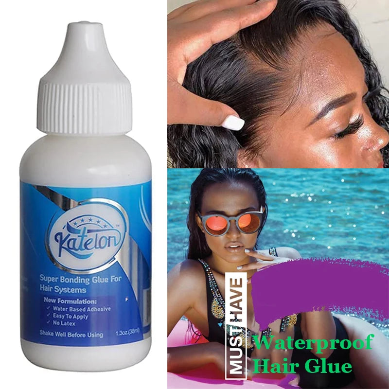 Lace Front Wig Glue Extreme Hold Waterproof 38ml Super Bonding Adhesive Glue For Wig 1.3Oz, Nisha Nashea LLC