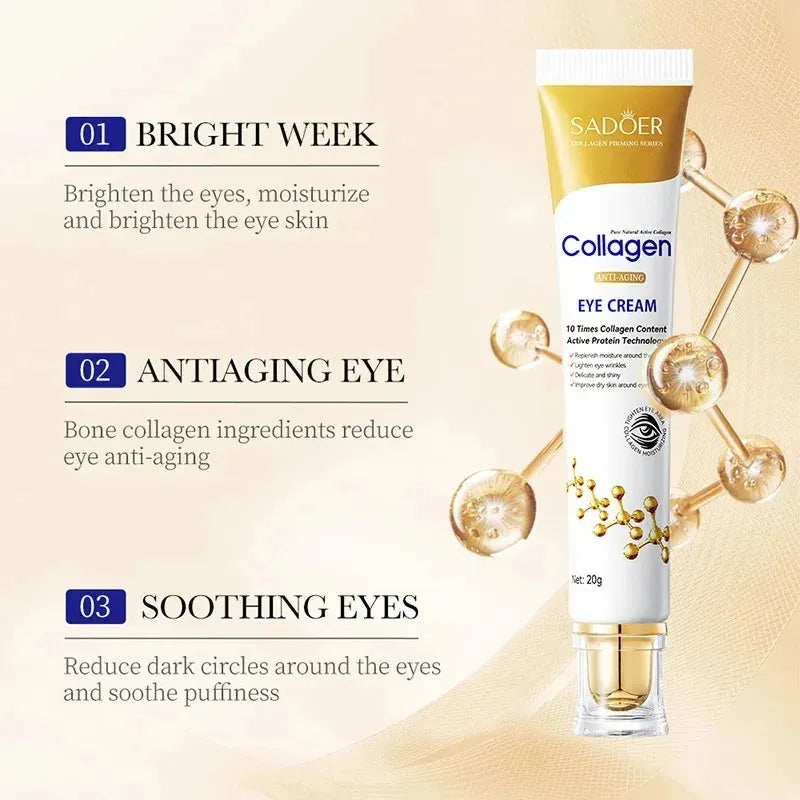 SADOER Collagen Eye Cream skincare Anti Dark Circles Eye Bags Firming Moisturizing skincare Eyes Cream Skin Care for Eyes, Nisha Nashea LLC