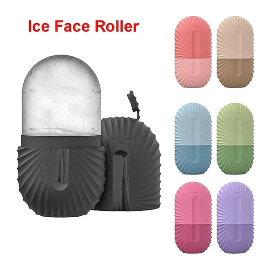 Silicone Ice Face Roller Contour Shrink Pores Remove Dark Circles Massage Skin Beauty Facial Roller for Eyes Neck Skin Care Tool, Nisha Nashea LLC