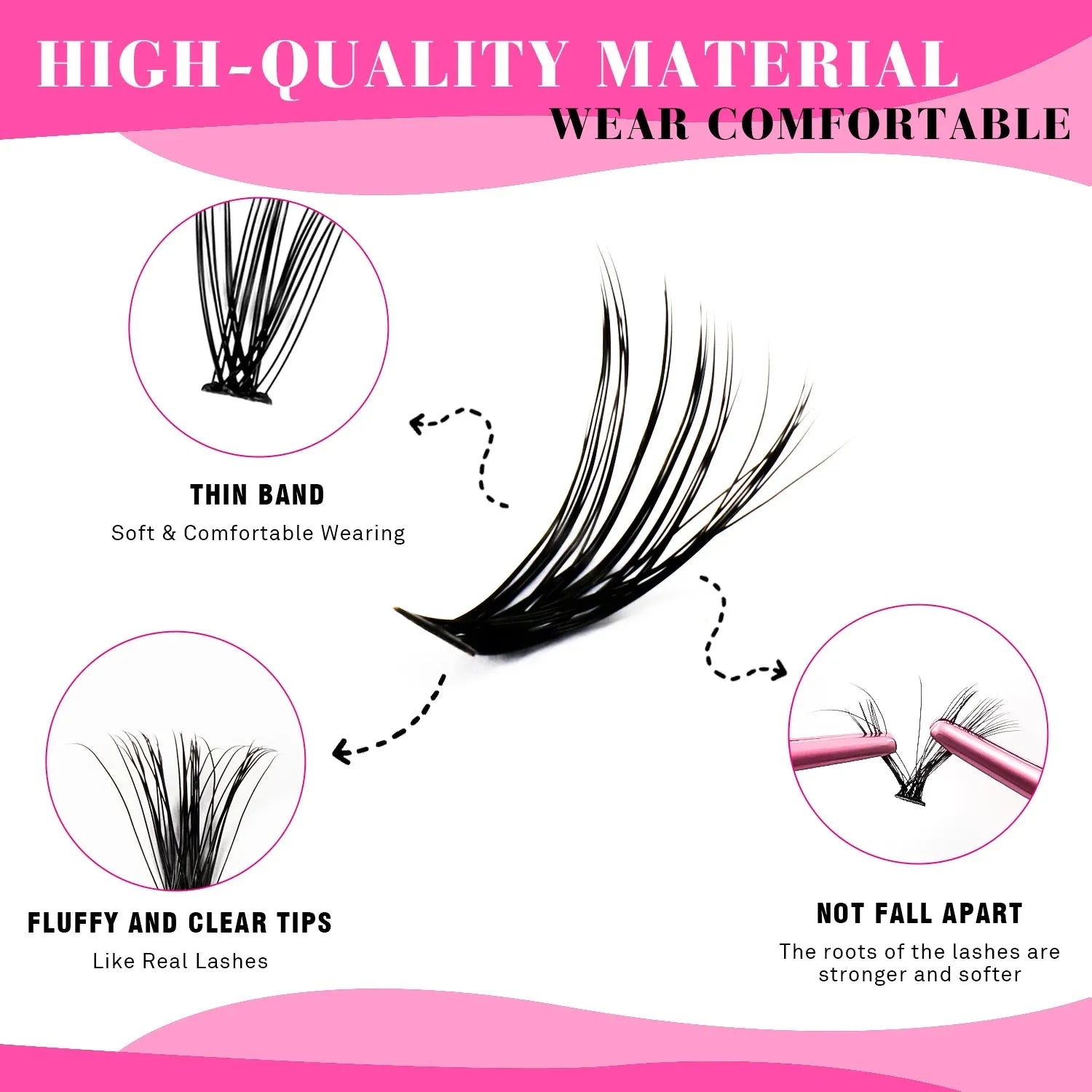 TDANCE 280PCS DIY Mix Clusters Kit 30D/40D Lash Bond and Seal and Remover Accessories Self-Grafting EyeLashes Extension At Home, Nisha Nashea LLC