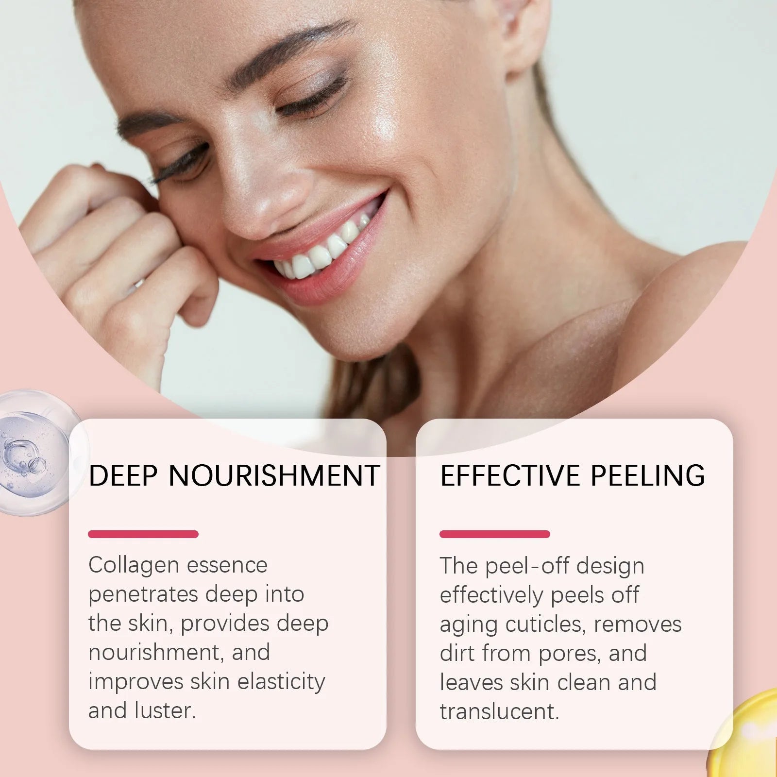 75ml Collagen Mask Baby Collagen Glow Mask Collagen Peel Off Mask Korean Face Mask Make Glowy Skin Skin Elasticity Firming Wrink, Nisha Nashea LLC