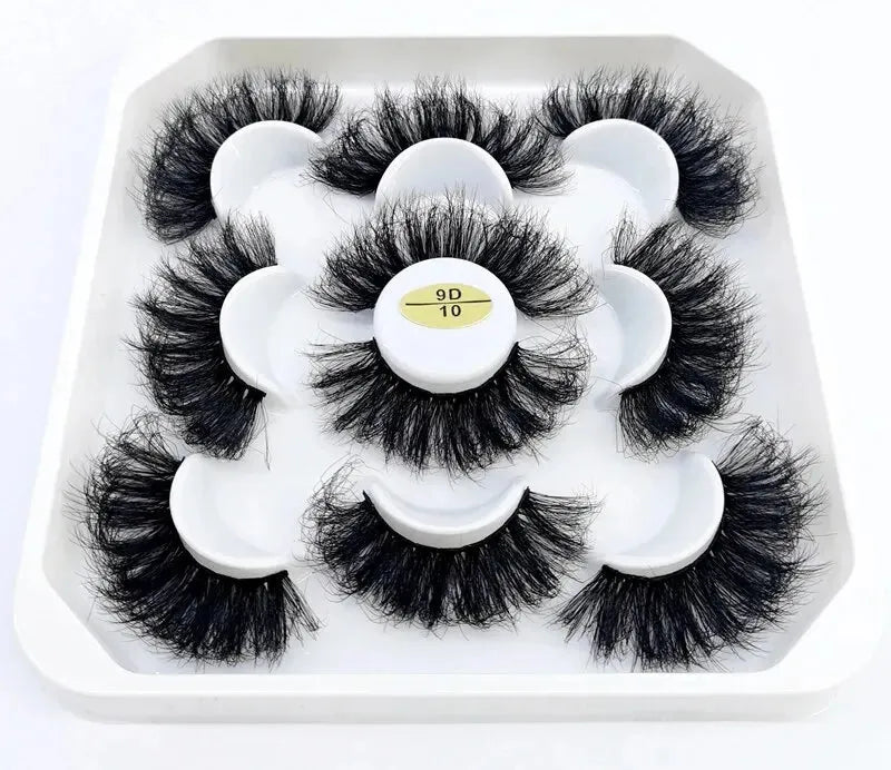 5 Pairs 25mm 3D Mink Eyelashes Bulk Russian Roll Fluffy Natural False Eyelash Dramatic Mink Lashes Makeup Tools Wholesale Lashse, Nisha Nashea LLC
